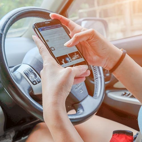 Texting & Driving. Illegal in Texas.